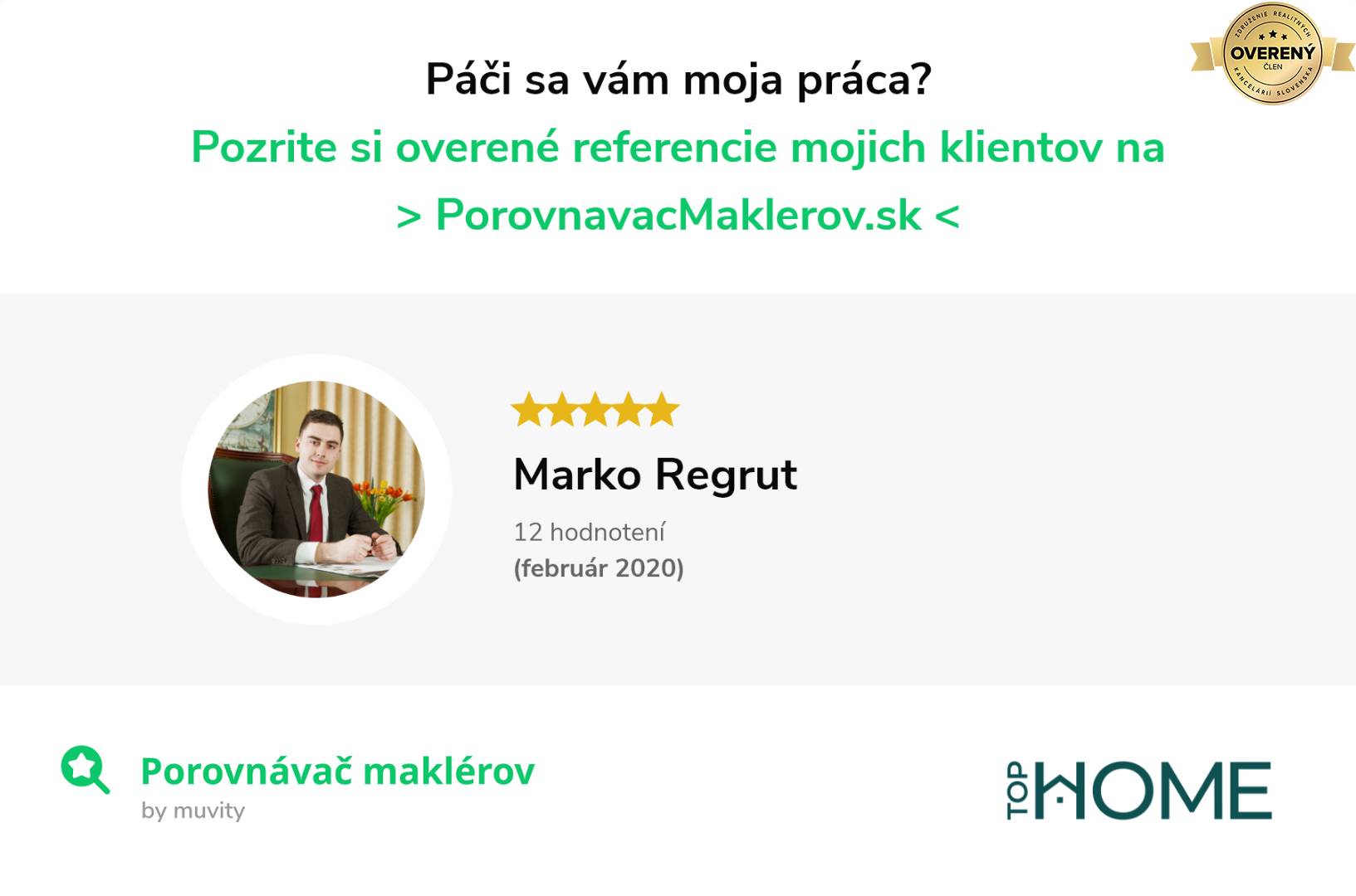 Realitný maklér Marko Regrut